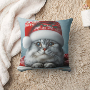Santa Claws kommt in die Stadt - Festliche Kitty K Kissen