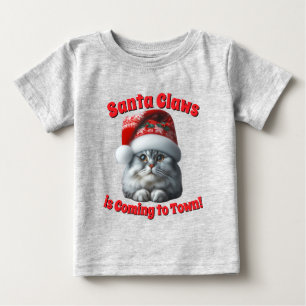 Santa Claws kommt in Town - festliche Kitty Cat Baby T-shirt