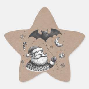 Santa Claws Stern-Aufkleber