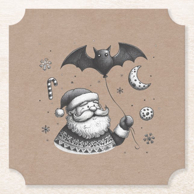 Santa Claws Untersetzer (Vorderseite)