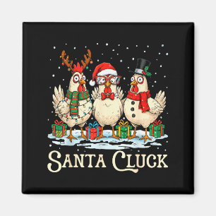 Santa Cluck Huhn Weihnachten Bauernhof Tier Lustig Magnet