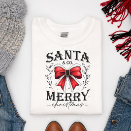 Santa & Co Merry Christmas Bow Sweatshirt
