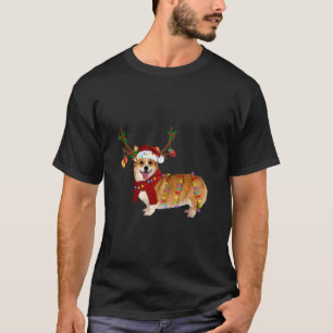 Santa Corgi Rentier Weihnachtsgeschenke T-Shirt
