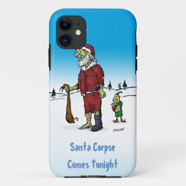 Santa Corpse Funny Zombie Cartoon Case-Mate iPhone Hülle (Rückseite)