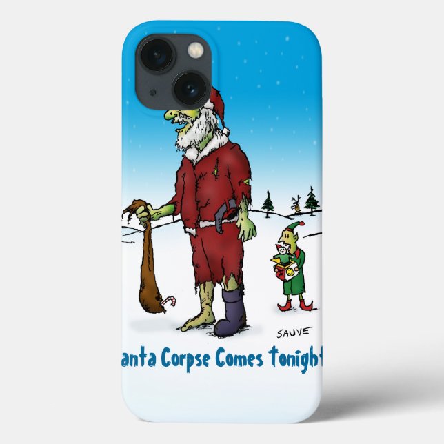 Santa Corpse Funny Zombie Cartoon iPad Fall Case-Mate iPhone Hülle (Rückseite)