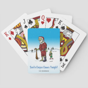 Santa Corpse Funny Zombie Cartoon Spielkarten