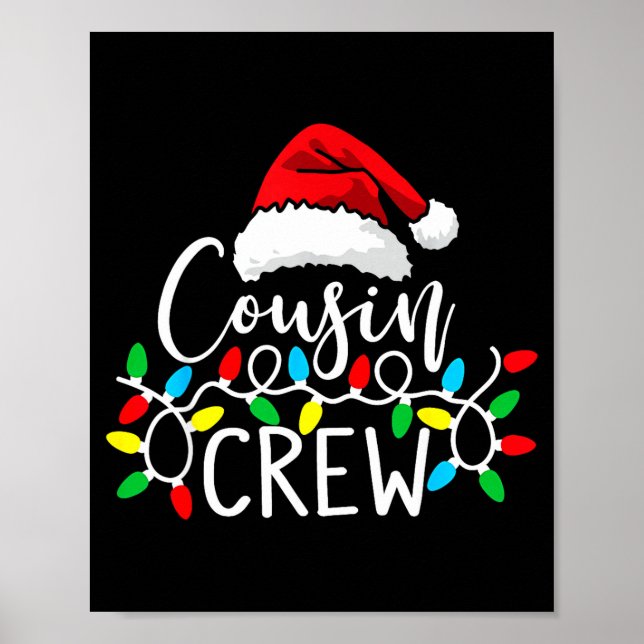 Santa Cousin Crew Christmas Matching Pajamas For K Poster (Vorne)