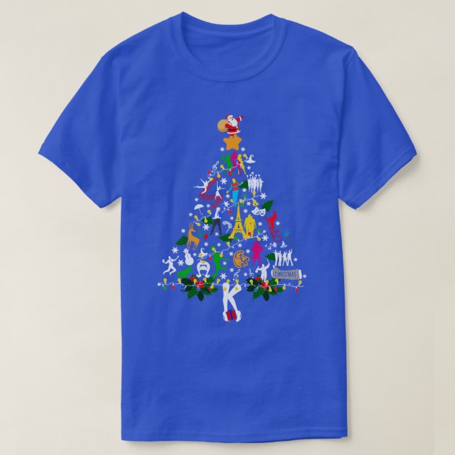 Santa Crushing Broadway Party T-Shirt (Design vorne)