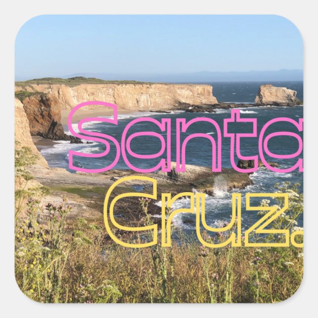 Santa Cruz Aufkleber von Davenport Ocean Cliffs (Vorderseite)
