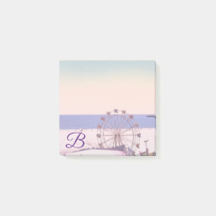 Santa Cruz Beach Boardwalk Monogramm Post-it Klebezettel