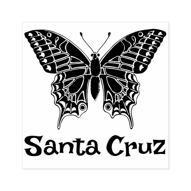 Santa Cruz Butterfly Rubber Briefmarke Gummistempel (Prägung)