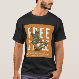 Santa Cruz, Cal Skeleton Skater T - Shirt