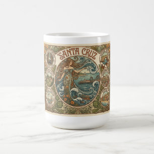 Santa Cruz California Art-Nouveau-Küste Kaffeetasse