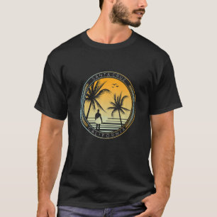 Santa Cruz California Ca Retro Vintag Surfer 6 T-Shirt