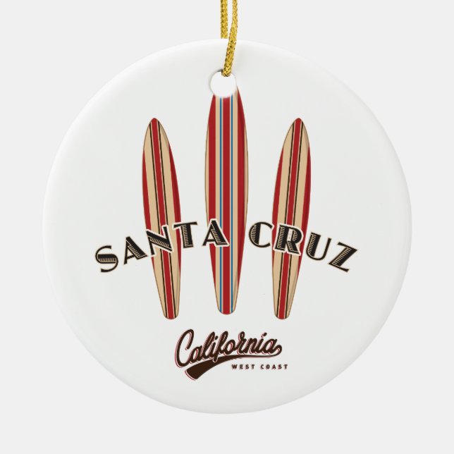 Santa Cruz California Keramik Ornament (Vorne)