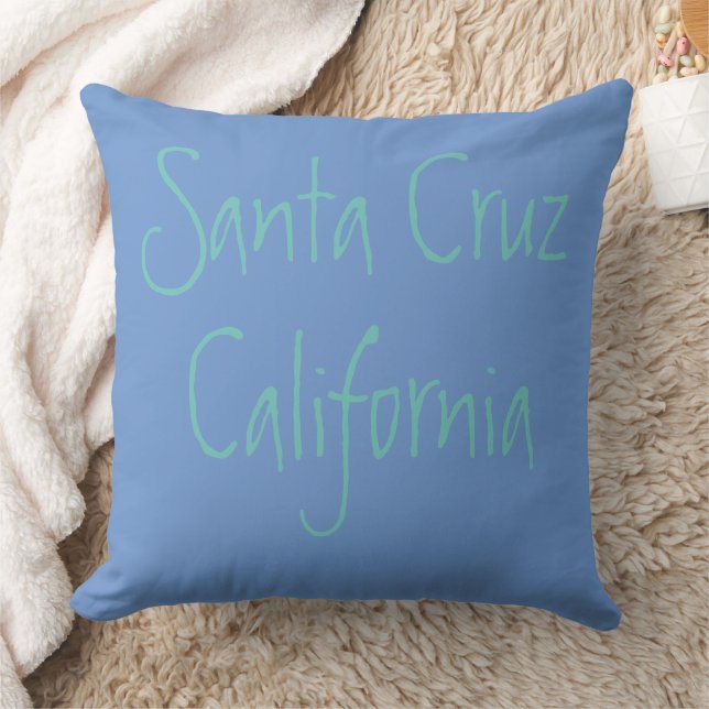 Santa Cruz California light Schriftart Kissen (Decke)