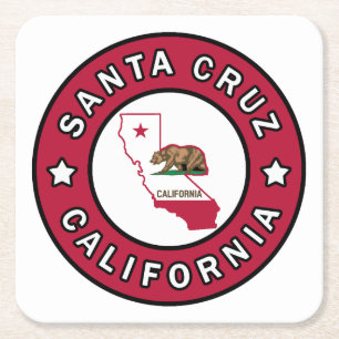 Santa Cruz California Rechteckiger Pappuntersetzer