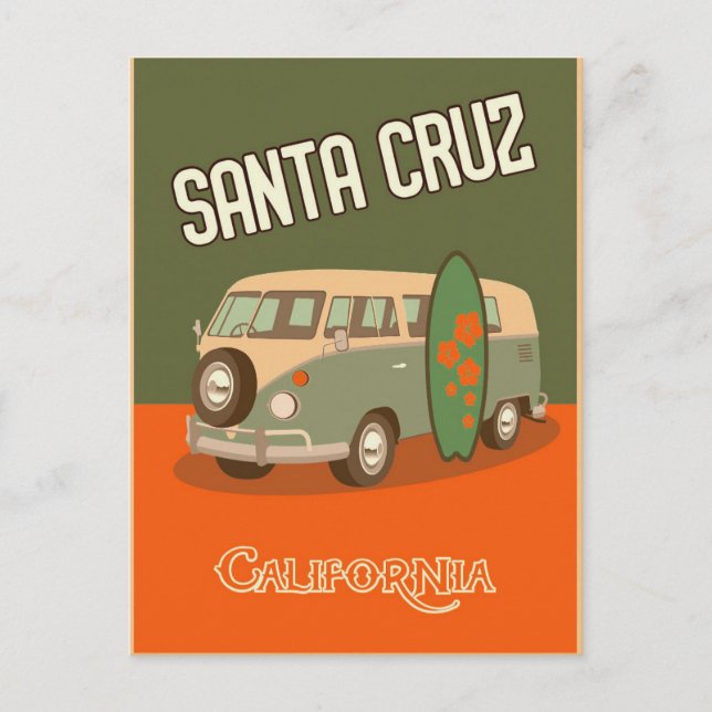 SANTA CRUZ CALIFORNIA REISE POSTCARD POSTKARTE (Vorderseite)