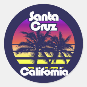 Santa Cruz California Runder Aufkleber