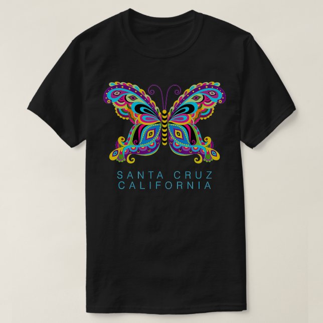 Santa Cruz California Souvenir Butterfly T-Shirt (Design vorne)