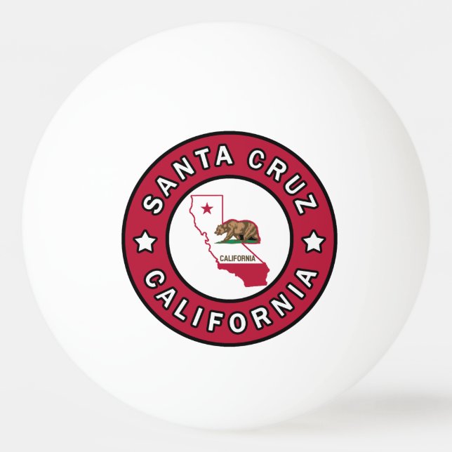 Santa Cruz California Tischtennisball (Vorderseite)
