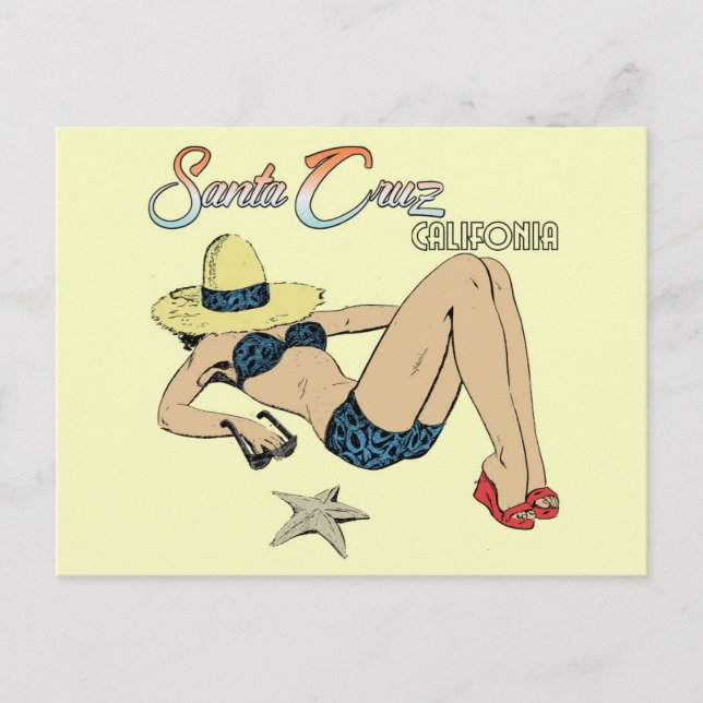Santa Cruz California Travel Postcard Postkarte (Vorderseite)