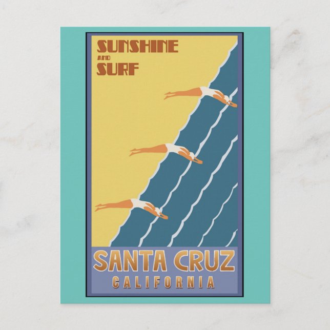 Santa Cruz California Travel Postkarte (Vorderseite)