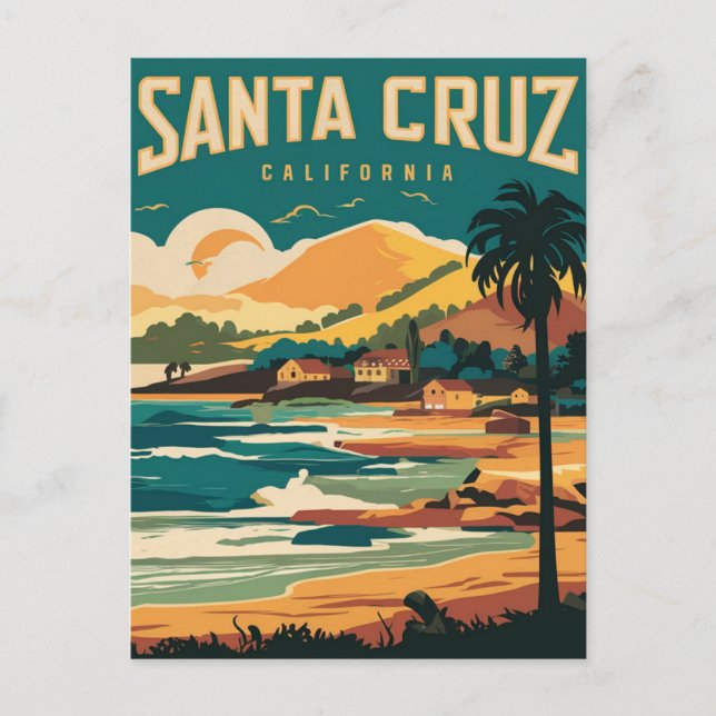 Santa Cruz California Travel Postkarte (Vorderseite)