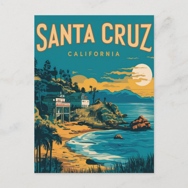 Santa Cruz California Travel Postkarte (Vorderseite)
