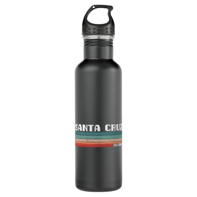 Santa Cruz California USA Retro Edelstahlflasche (Vorderseite)