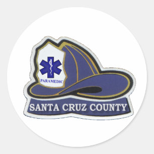 Santa Cruz County Sanitäter-Sturzhelm-Aufkleber Runder Aufkleber