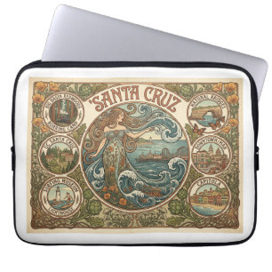Santa Cruz Kalifornien Art‑Nouveau Küste Laptopschutzhülle