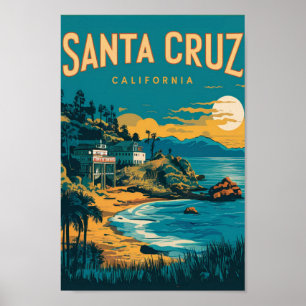 Santa Cruz Kalifornien Reise Poster