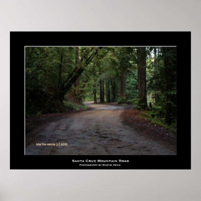 Santa Cruz Mountain Road Poster (Vorne)