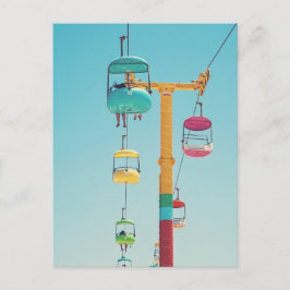 Santa Cruz Pastel Gondola Sky Glider Postcard Postkarte