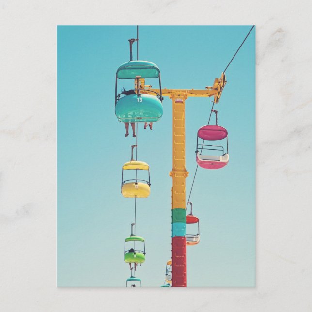 Santa Cruz Pastel Gondola Sky Glider Postcard Postkarte (Vorderseite)