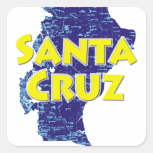 Santa Cruz Quadratischer Aufkleber