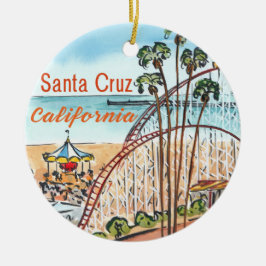 Santa Cruz Roller Coaster Ornament