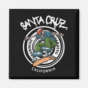 Santa Cruz Skater Laid Back California Skelett Sk Magnet