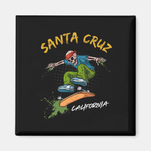 Santa-cruz Skelett Skateboard Strand Lustiger Hall Magnet