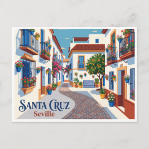 Santa Cruz Viertel Sevilla Spanien Postkarte