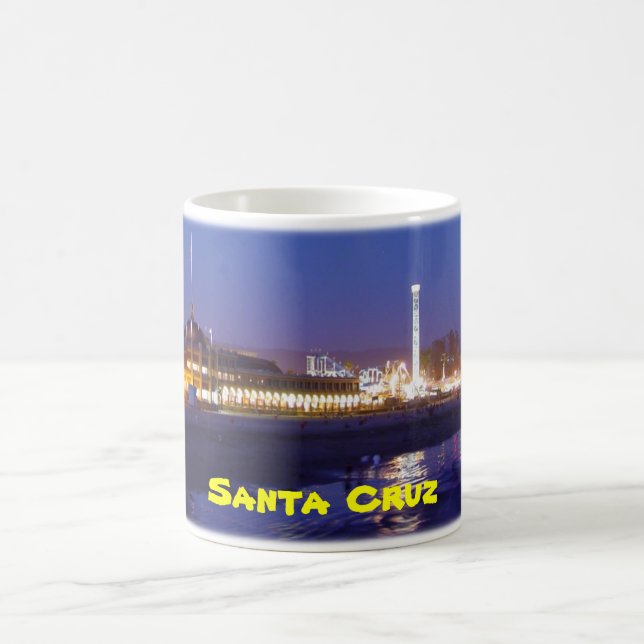 Santa- Cruzpromenade an der NachtTasse Kaffeetasse (Mittel)