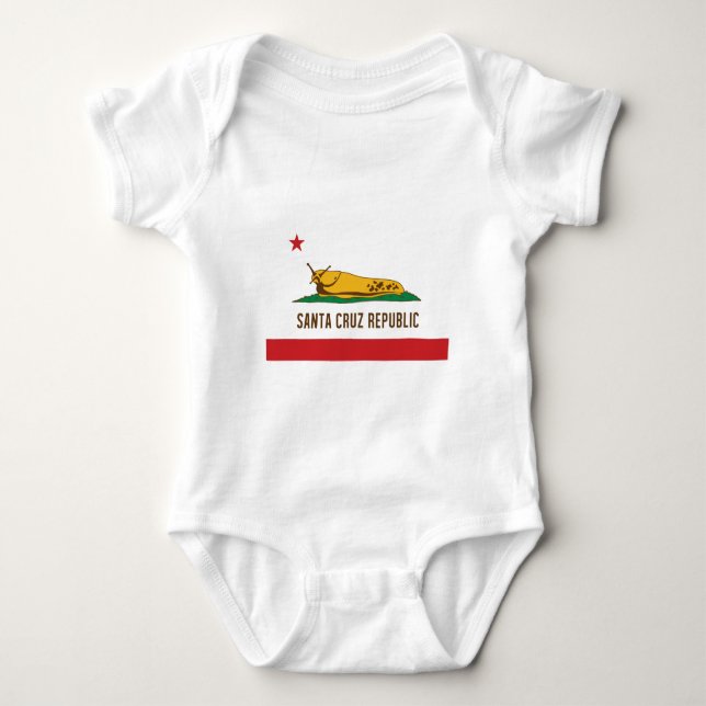 Santa- Cruzrepublik-Bananen-Schnecken-Flagge Baby Strampler (Vorderseite)