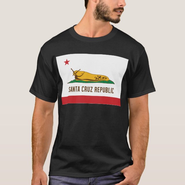 Santa- Cruzrepublik-Bananen-Schnecken-Flagge T-Shirt (Vorderseite)