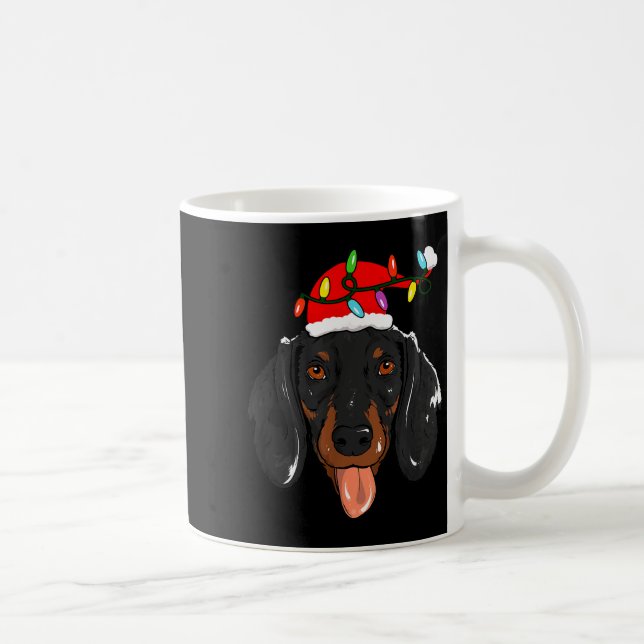 Santa Dachshund Light Christmas  Kaffeetasse (Rechts)