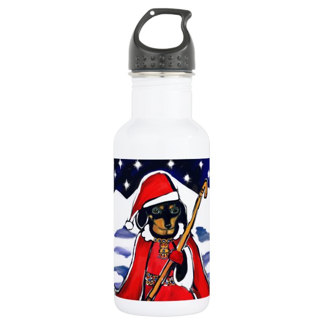 SANTA-DACKEL TRINKFLASCHE (Vorderseite)