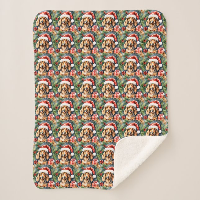 Santa Dackel und Evergreens: Sherpadecke (Vorderseite)