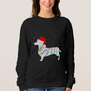 Santa Dackel Weihnachtslicht Dackel Pajamas Sweatshirt