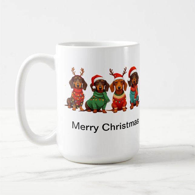 Santa Dackeln Kaffeetasse (Links)
