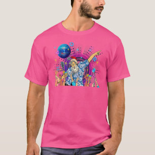 Santa Dancing Disco Party Retro 80er Sommerfest T-Shirt